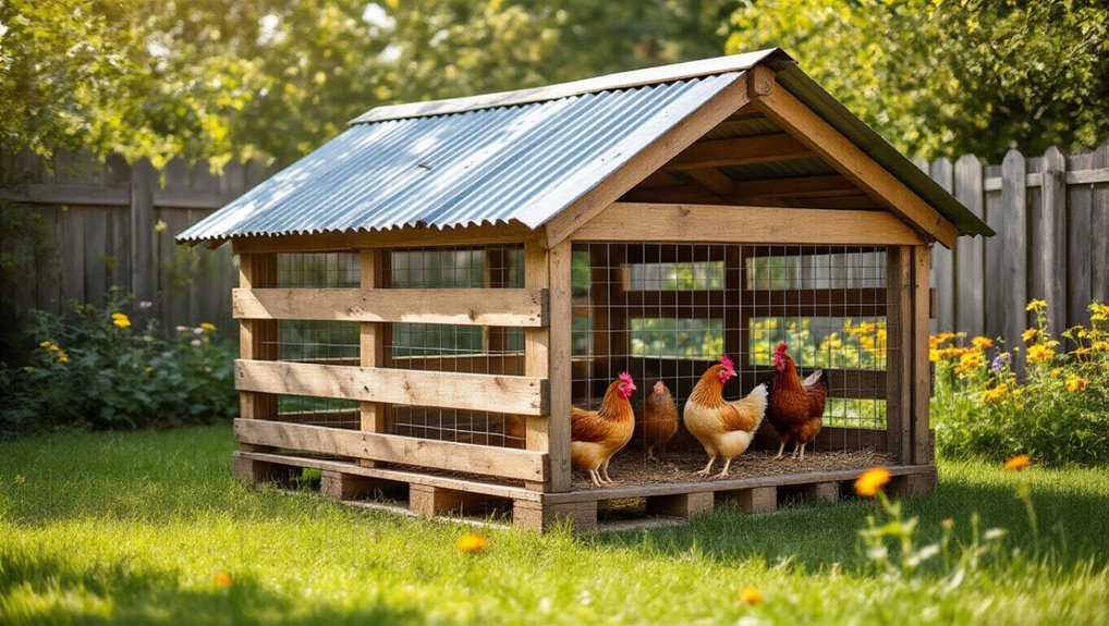 simple chicken pen assembly