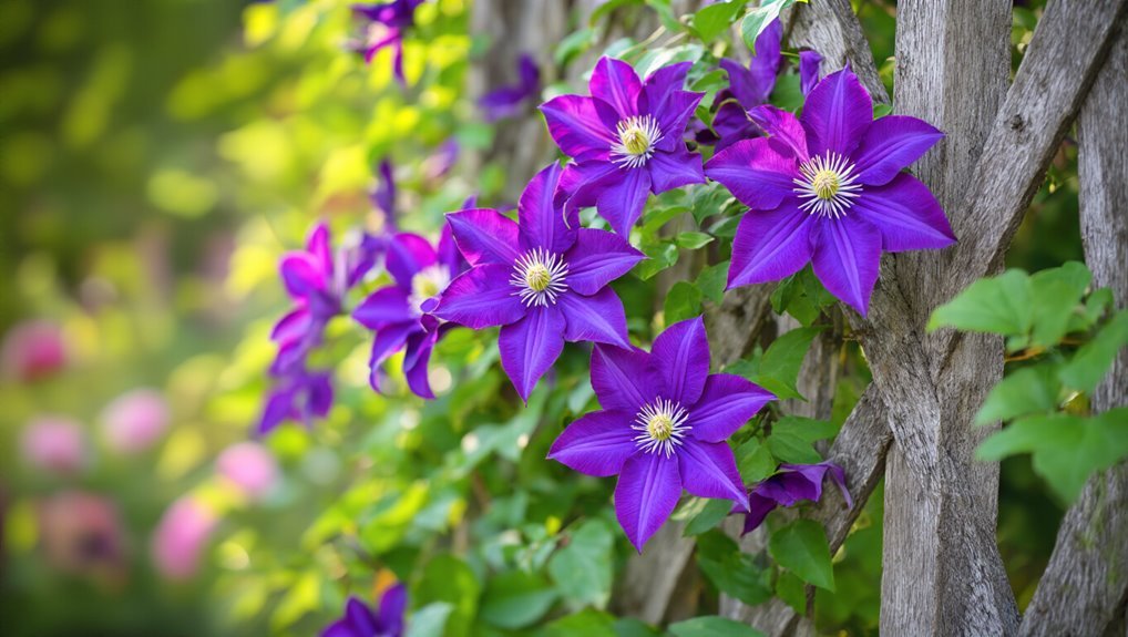 stunning purple climbing flowers