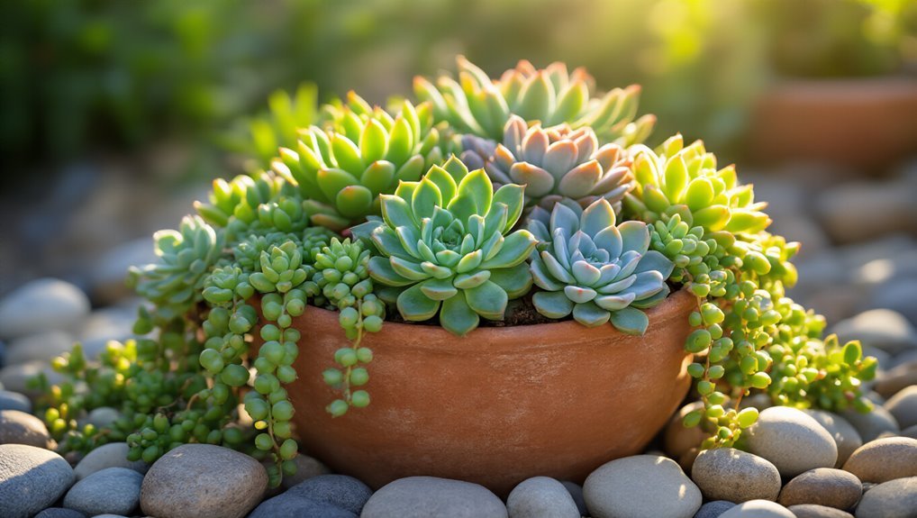 succulent container garden creation