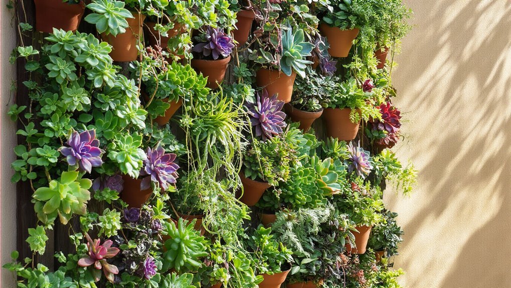 succulents enhance vertical gardens