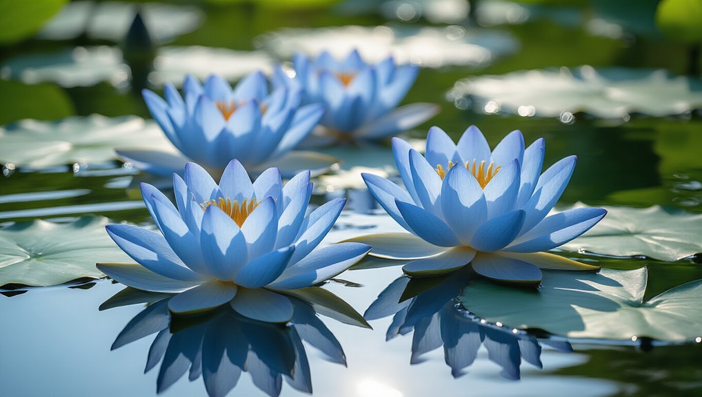 tranquil blue lotus beauty