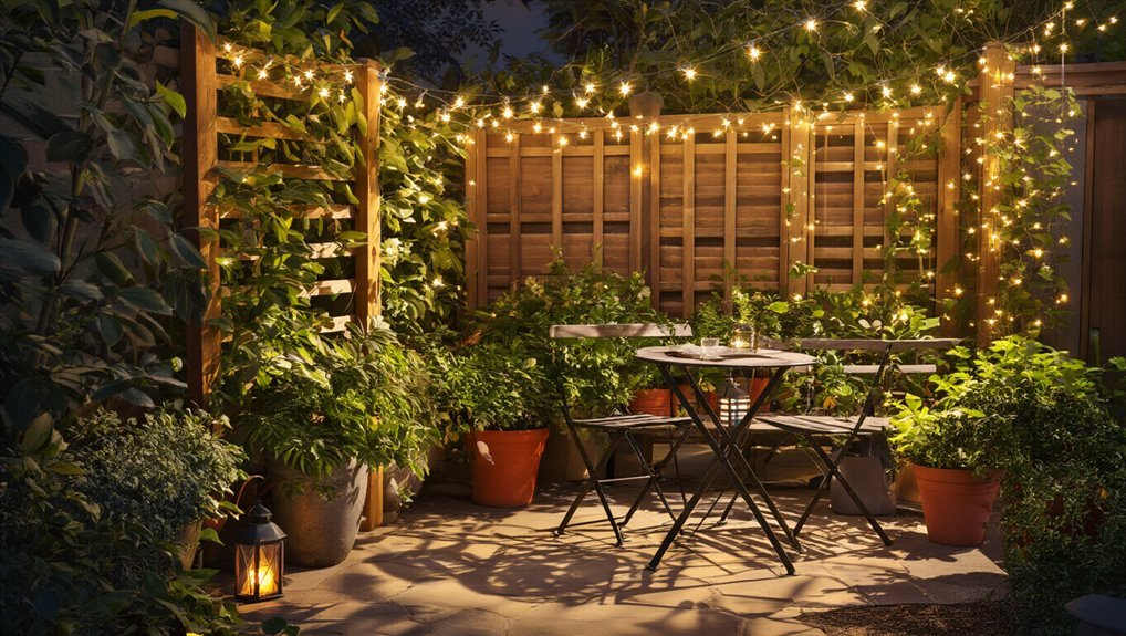 transform backyard with lighting