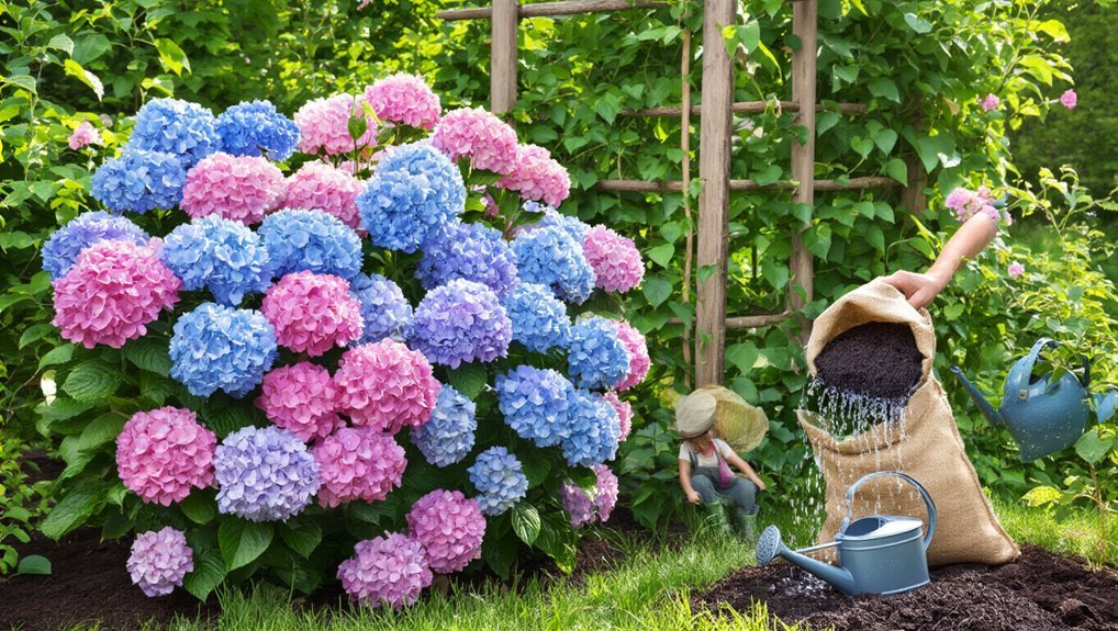 watering and fertilizing hydrangeas
