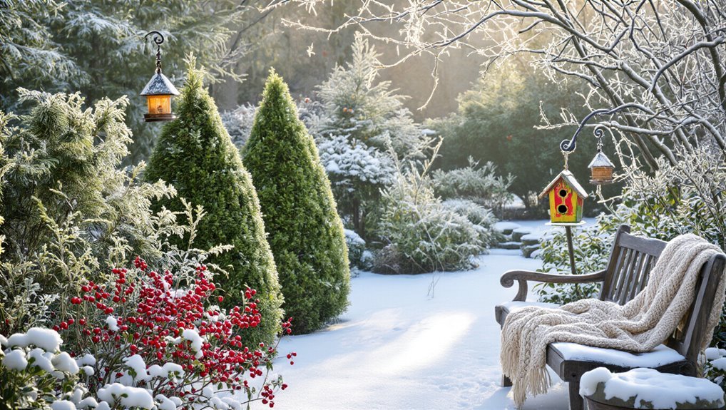 bird friendly winter garden design