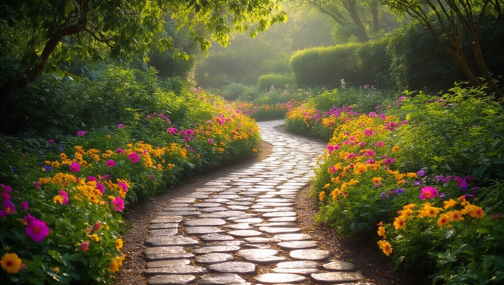 charming flower bed border