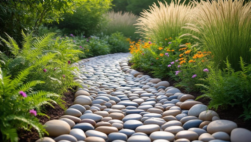 charming pebble garden pathway