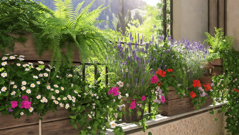 mix diverse plant textures