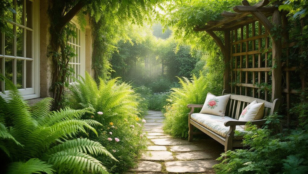 serene shaded garden retreat