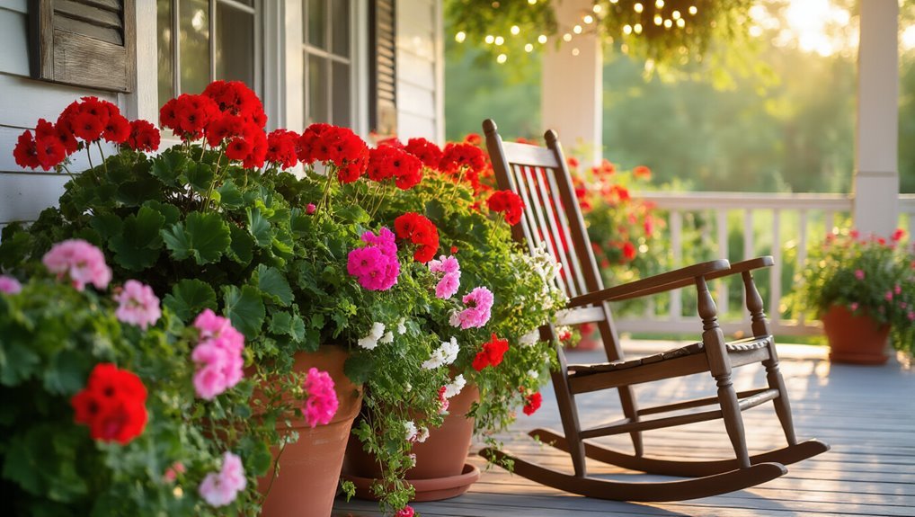 vibrant low maintenance porch flowers