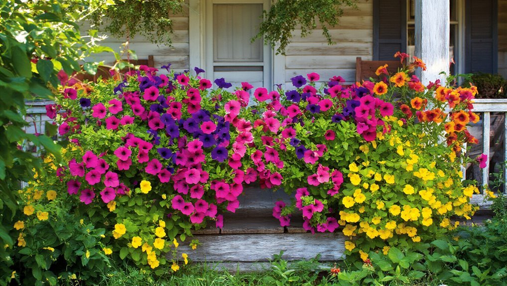 vibrant petunias for porches