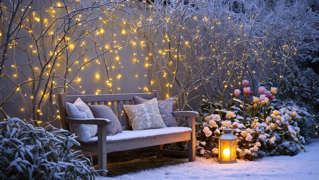 warm lighting for winter gardens