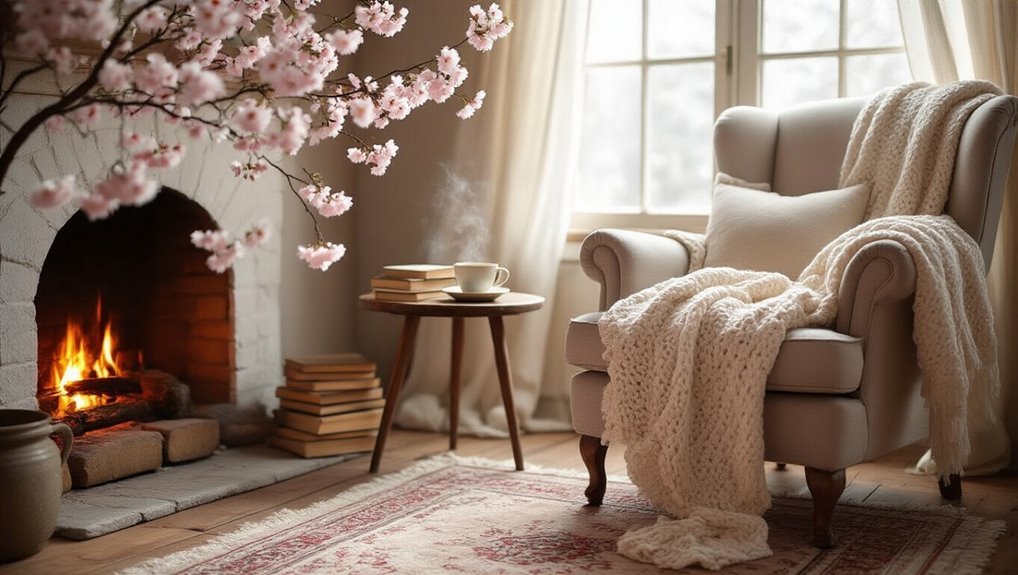 cozy winter reading nook