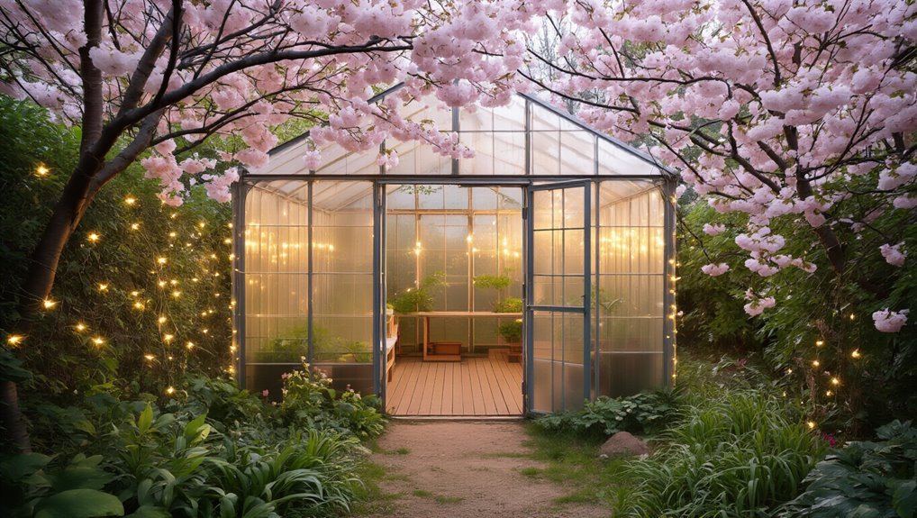 tranquil greenhouse lighting colors