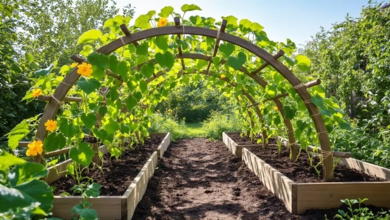 space saving cucumber trellis ideas