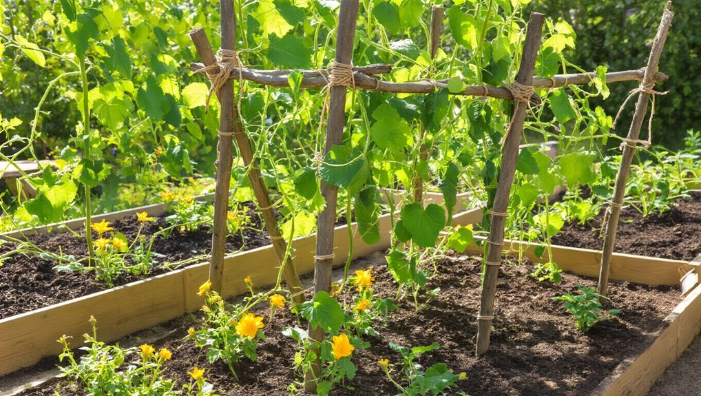 support climbing cucumbers effectively