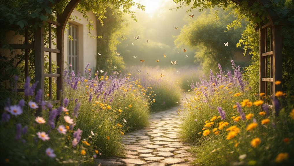 charming wildflower garden retreat