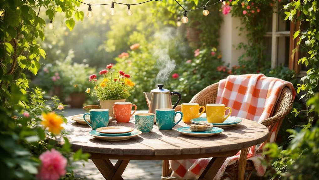 colorful tableware enhances experience