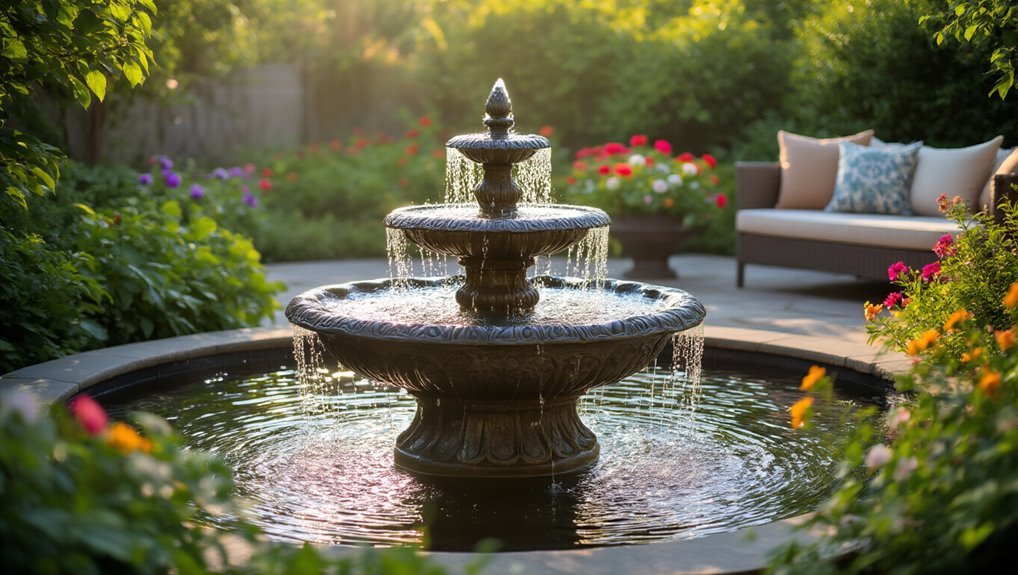 eco friendly outdoor water feature