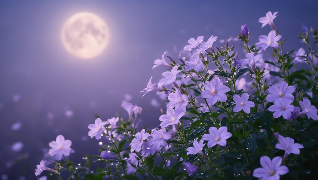 enchanting night garden blooms