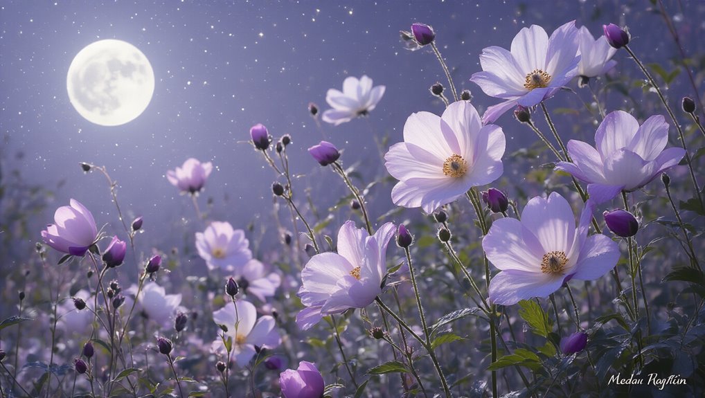 enchanting nighttime floral beauty
