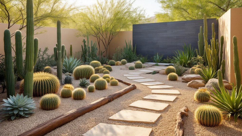 enhancing garden with hardscaping