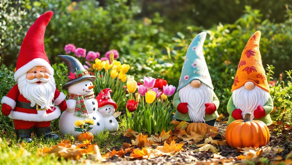 seasonal garden gnome decorations