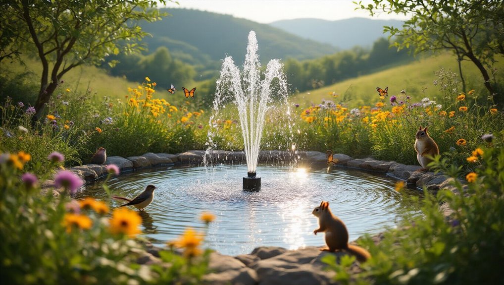 solar fountains support wildlife